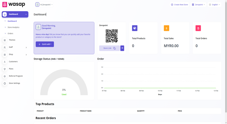 WASAP Setup (1 x Online Shop) – Siap Dalam 3-Hari